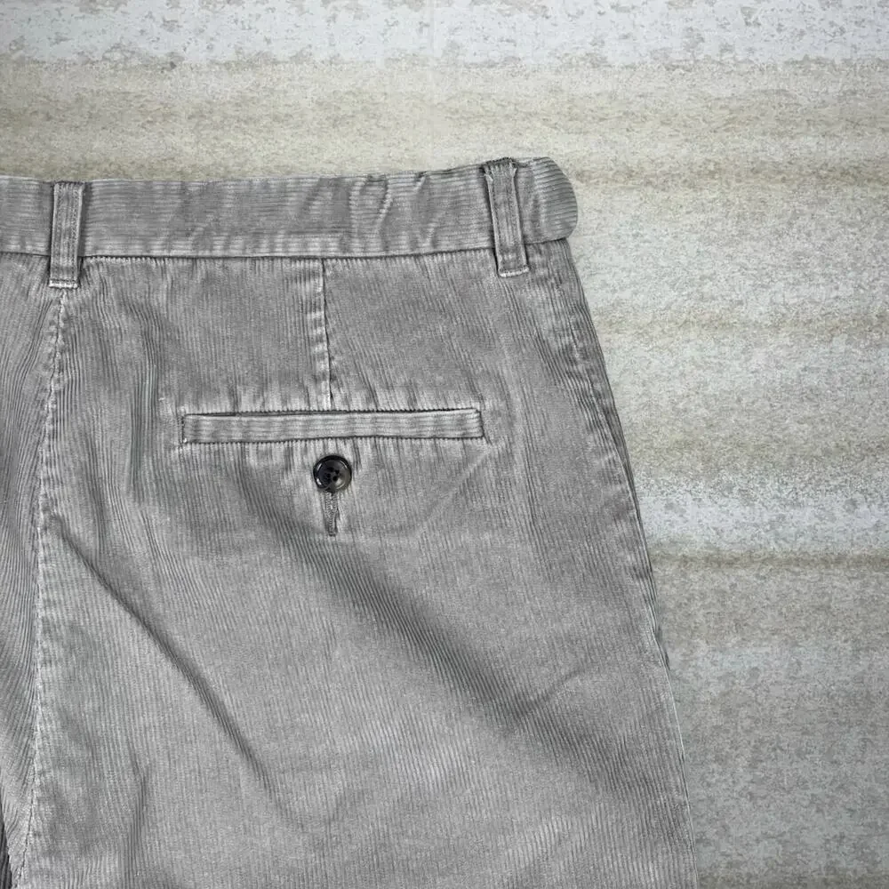 Vintage 90s Corduroy Pants 32x30 Baggy Fit Tan Flat Front